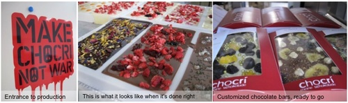 Entrance to production, beautiful customized chocolate gifts